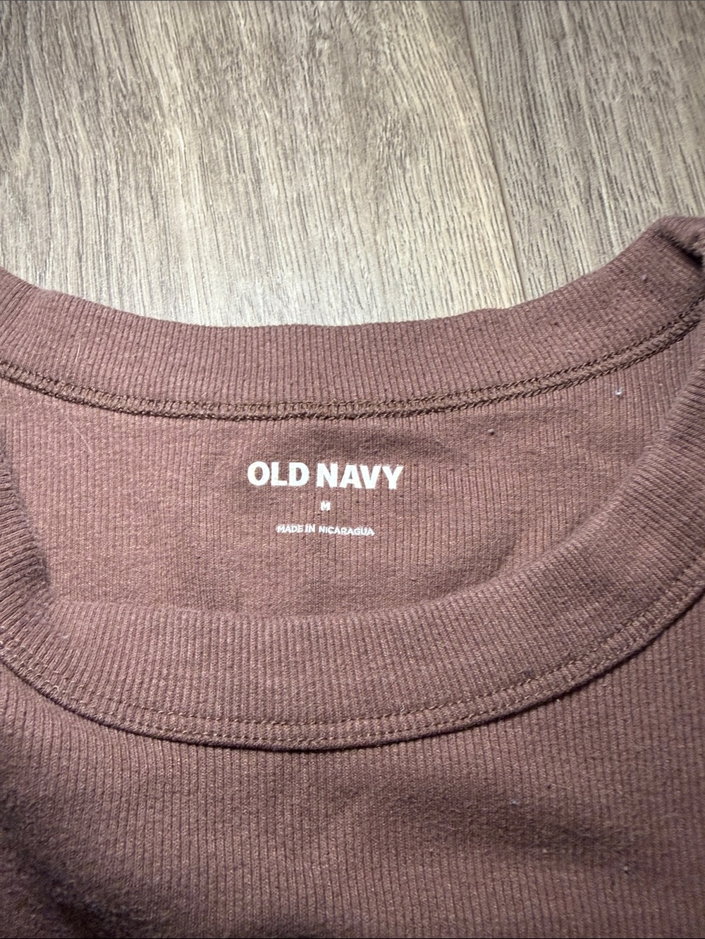 Old Navy Women's Chocolate Brown Ribbed Tank - Picture 3 of 3